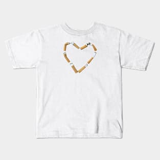 cigarettes heart Kids T-Shirt